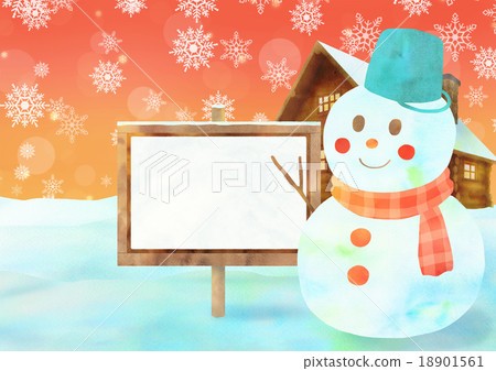 Snowman Background (Horizontal) Pink b 18901561
