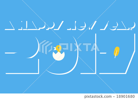 New Year's Card "Sky Blue" in 2017 (Rooster Year) 18901680