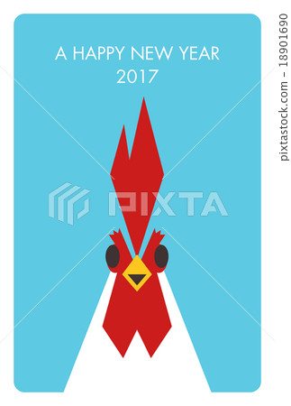 Postcard "New Year's card" in 2017 (Rooster Year) 18901690