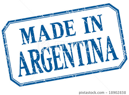 Argentina - made in blue vintage isolated label Argentina - made in blue vintage isolated label 18902838