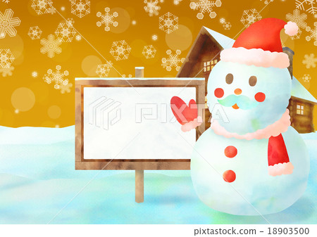 Message Santa Snowman Background (Horizontal) Yellow a Message Santa Snowman Background (Horizontal) Yellow a 18903500