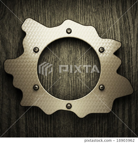 wooden background with metal element 18903962