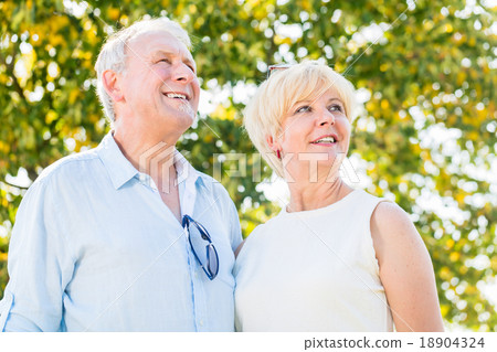 Senior couple, woman and man, having walk Senior couple, woman and man, having walk 18904324