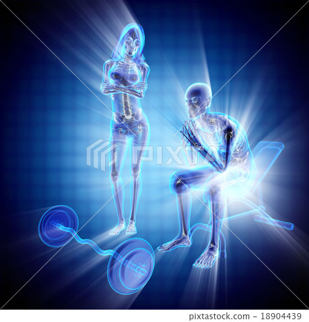 human radiography scan in gym room human radiography scan in gym room 18904439