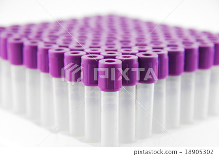 EDTA test tubes in laboratory isolated on white EDTA test tubes in laboratory isolated on white 18905302