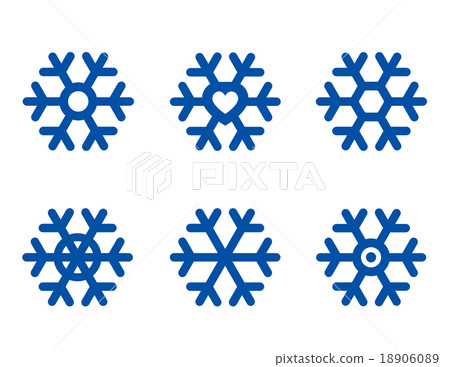 blue snowflake set 18906089