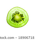 Slice of fresh kiwi fruit 18906718