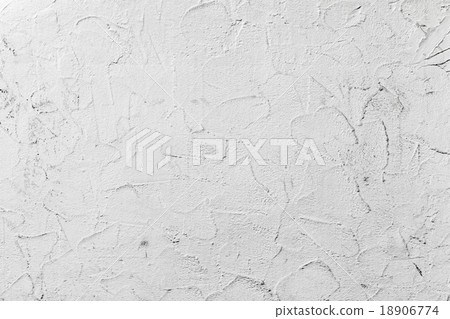 White concrete wall with plaster pattern 18906774