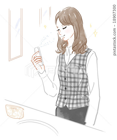 女性在洗手間保濕 18907300