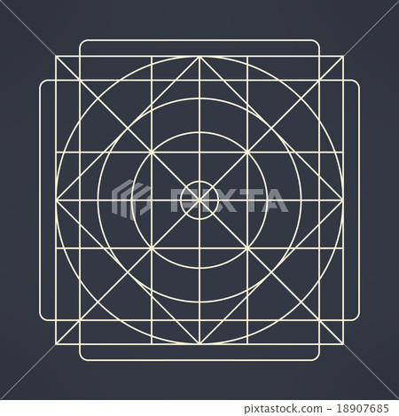 Vector geometrical background of circles and 18907685