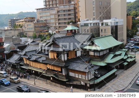 Full view of Dogo Onsen seen from the sky path Full view of Dogo Onsen seen from the sky path 18907849