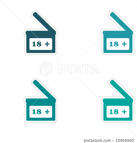 assembly realistic sticker design on paper 18908860
