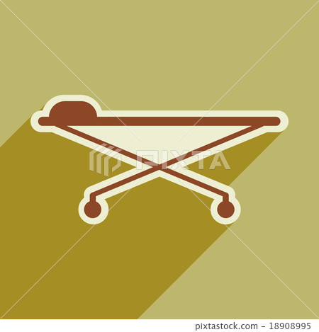 Icon of medical stretcher in flat style Icon of medical stretcher in flat style 18908995
