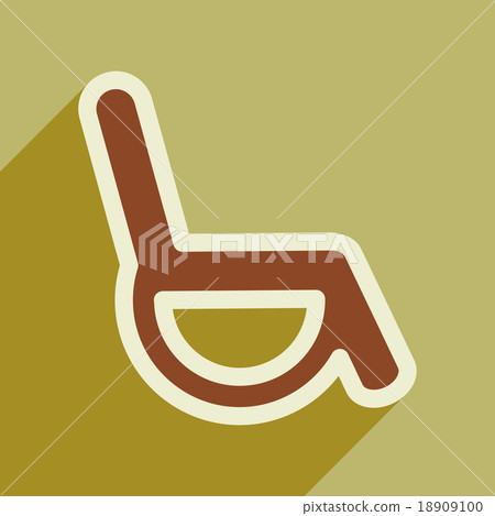 Icon of wheel chair in flat style 18909100