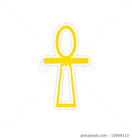 icon sticker realistic design on paper ancient 18909113