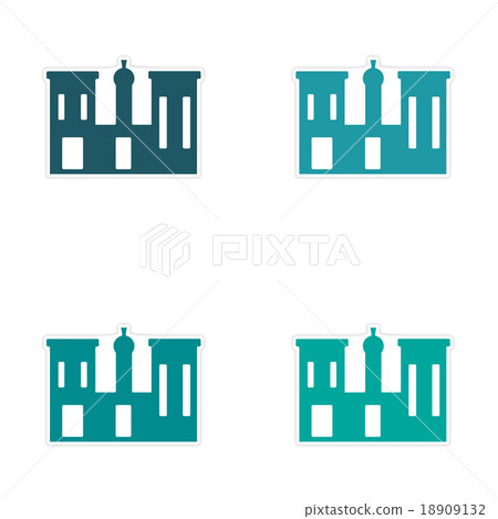 assembly realistic sticker design on paper palaces assembly realistic sticker design on paper palaces 18909132