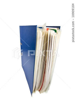 Folder. Pile with old documents and bills 18909184