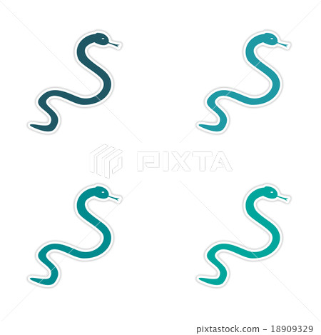 assembly realistic sticker design on paper snakes assembly realistic sticker design on paper snakes 18909329
