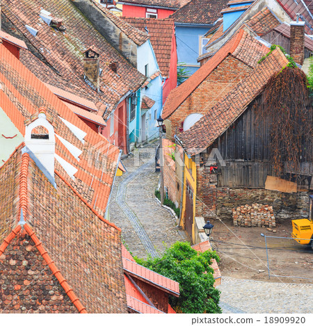 view of Sighisoara from the clock tower, Romania 18909920