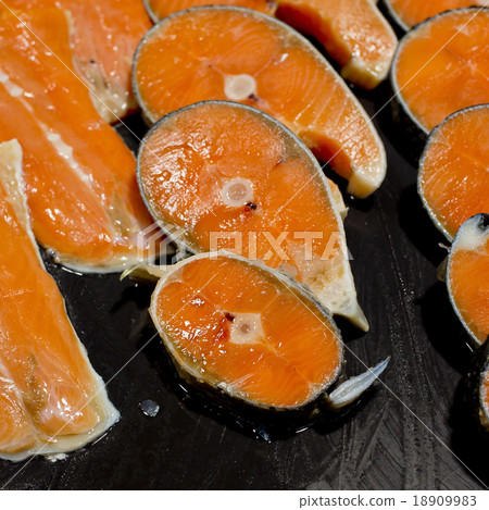 Fresh salmon fillets Fresh salmon fillets 18909983