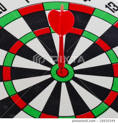 One darts in center of target isolated on white One darts in center of target isolated on white 18910344