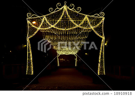 Arch with Canopy of Christmas Lights 18910918