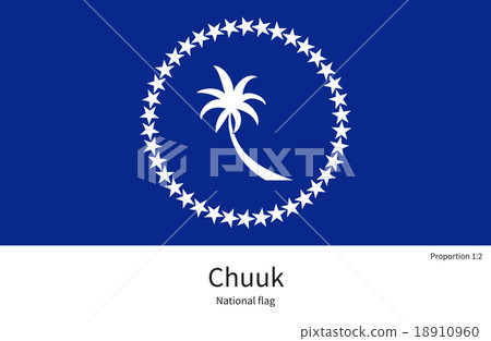 National flag of Chuuk with correct proportions 18910960