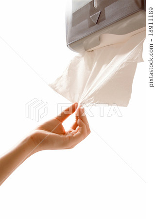 Cleaning Up  with Absorbent Paper Towel 18911189