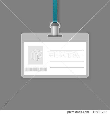 Blank ID badge vector template Blank ID badge vector template 18911786