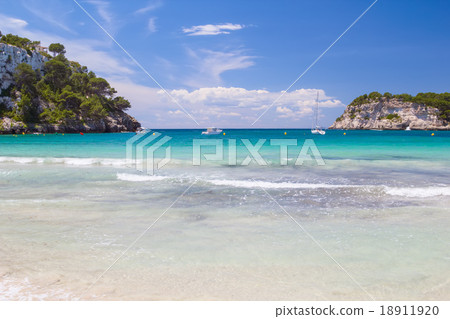 View on Mediterranean sea at Cala Galdana beach 18911920