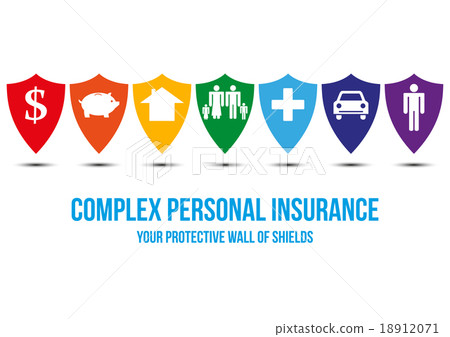 Complex personal insurance design concept 18912071