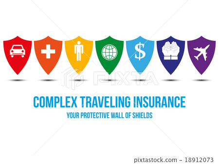 Complex traveling insurance design concept 18912073