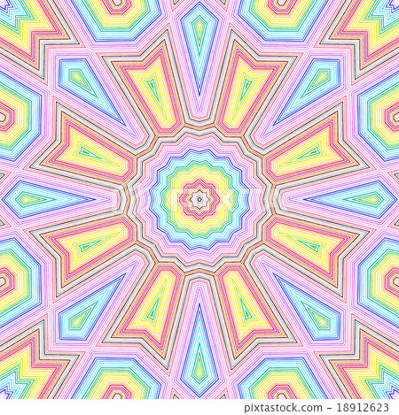 Bright color lines concentric pattern 18912623