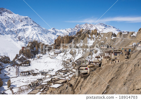 Dhankar village, Spiti Valley, Himachal Pradesh 18914703
