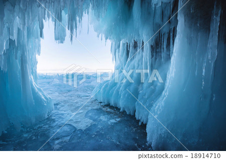 The ice cave, Lake Baikal in winter The ice cave, Lake Baikal in winter 18914710