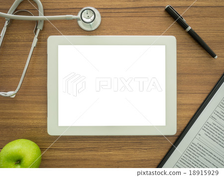 tablet computer on desk's doctor tablet computer on desk's doctor 18915929