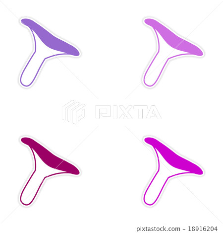 assembly realistic sticker design on paper 18916204