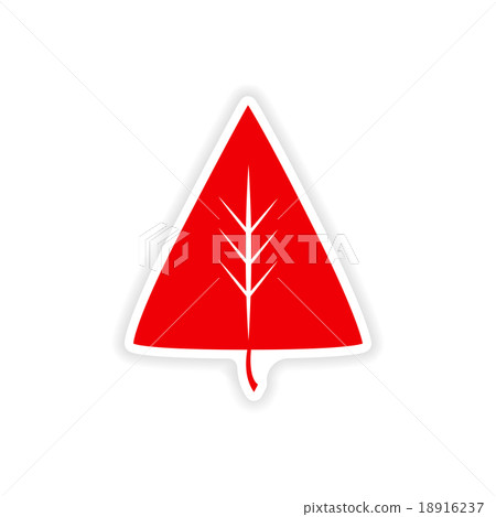 icon sticker realistic design on paper leaves icon sticker realistic design on paper leaves 18916237