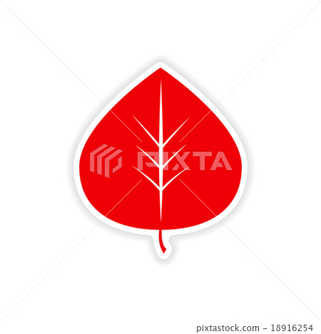 icon sticker realistic design on paper leaves icon sticker realistic design on paper leaves 18916254