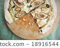 Homemade Pizza slice. Toned image. Top view. 18916544