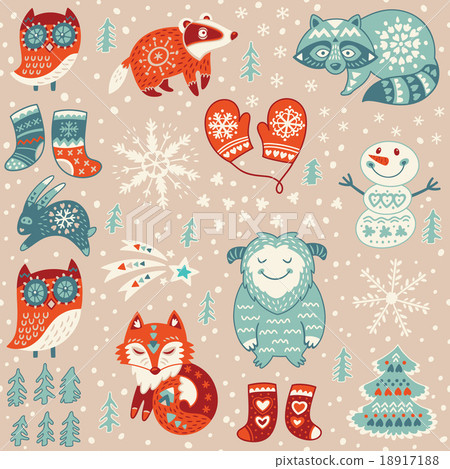 Christmas seamless pattern 18917188