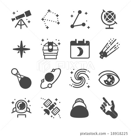 Astronomy and space icons 1 Astronomy and space icons 1 18918225