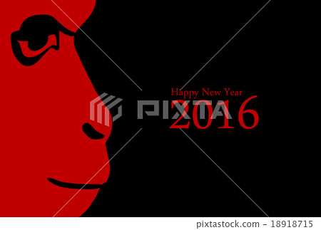 New Year's card 2016 Sharp profile B 11 Happy New Year 18918715