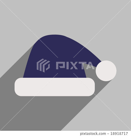flat icon with long shadow Santa hats flat icon with long shadow Santa hats 18918717