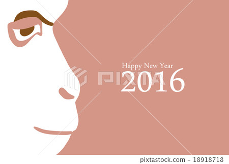 New Year's card 2016 Sharp profile B 13 Happy New Year 18918718