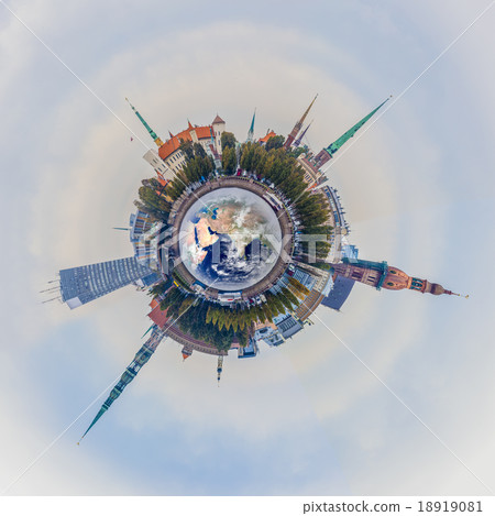 Riga old town skyline view from above, 360 degree Riga old town skyline view from above, 360 degree 18919081