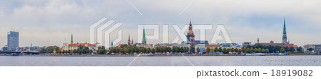 Riga old town skyline view over river Daugava Riga old town skyline view over river Daugava 18919082