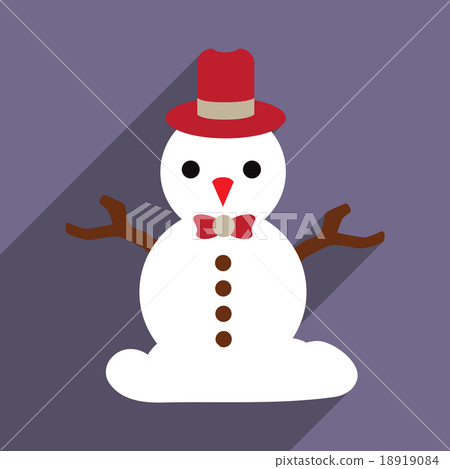 flat icon with long shadow christmas snowman flat icon with long shadow christmas snowman 18919084