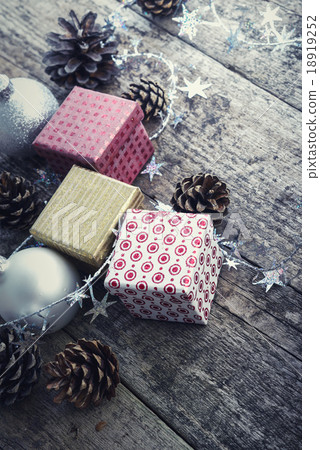 Festive Gifts with Boxes, Baubles Festive Gifts with Boxes, Baubles 18919252
