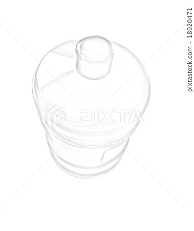 Bottle with clean blue water 18920471